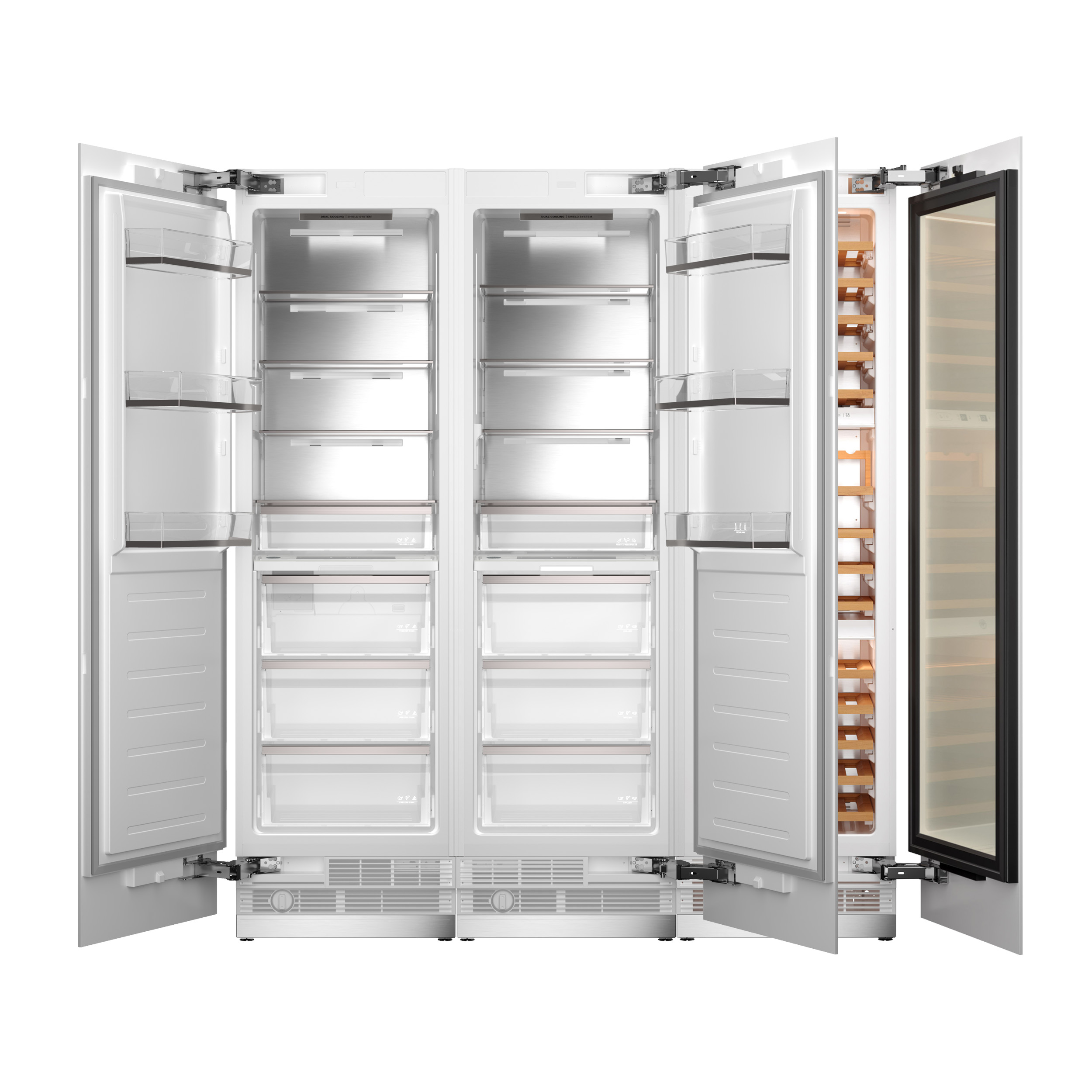 ΨΥΓΕΙΟΚΑΤΑΨΥΚΤΗΣ BERTAZZONI RWFL606060S5FPNS | ΕΝΤΟΙΧΙΖΟΜΕΝΟΣ SIDEbySIDE + ΚΕΛΑΡΙ ΚΡΑΣΙΩΝ| PREMIUM SLOT-IN